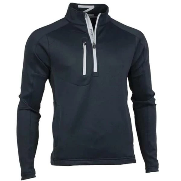 Zero Restriction Gents Z500 1/4 Zip Top Black - Metallic Silver 3 Zero Restriction Gents Z500 1/4 Zip Top Black - Metallic Silver
