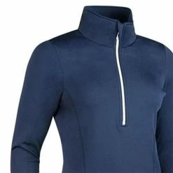 Glenmuir Ladies Carina Zip Neck Shaped Panel Performance Midlayer Navy -Cheap Footwear Store P LF2625GLENMUIRMIDLAYERNAVYLADIES 1 L