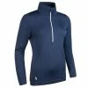 Glenmuir Ladies Carina Zip Neck Shaped Panel Performance Midlayer Navy -Cheap Footwear Store P LF2625GLENMUIRMIDLAYERNAVYLADIES L