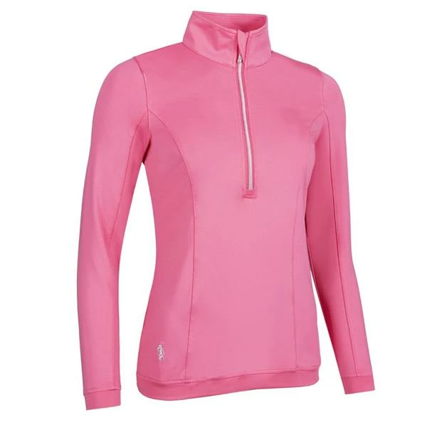 Glenmuir Ladies Carina Zip Neck Shaped Panel Performance Midlayer Sorbet Marl 3 Glenmuir Ladies Carina Zip Neck Shaped Panel Performance Midlayer Sorbet Marl