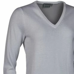 Glenmuir Ladies Darcy V Neck Cotton Sweater Light Grey -Cheap Footwear Store P LKC2591GLENMUIRSWEATERLIGHTGREYLADIES 1 L