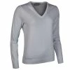 Glenmuir Ladies Darcy V Neck Cotton Sweater Light Grey -Cheap Footwear Store P LKC2591GLENMUIRSWEATERLIGHTGREYLADIES L