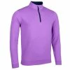 Glenmuir Gents Wick Zip Neck Lightweight Performance Midlayer Amethyst - Marl Navy