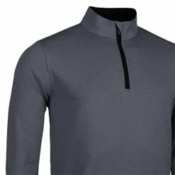 Glenmuir Gents Wick Zip Neck Lightweight Performance Midlayer Charcoal Marl - Black -Cheap Footwear Store P MF7503GLENMUIRMIDLAYERCHARCOALMARLBLACKGENTS 1 L