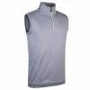 Glenmuir Gents Charles Zip Neck Sleeveless Midlayer Light Grey Marl - White -Cheap Footwear Store P MF7556GLENMUIRMIDLAYERGREYGENTS L