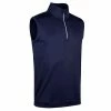 Glenmuir Gents Charles Zip Neck Sleeveless Midlayer Navy - Light Grey