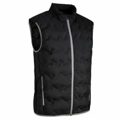 Glenmuir Gents Bute Zip Front Gilet Black - Light Grey