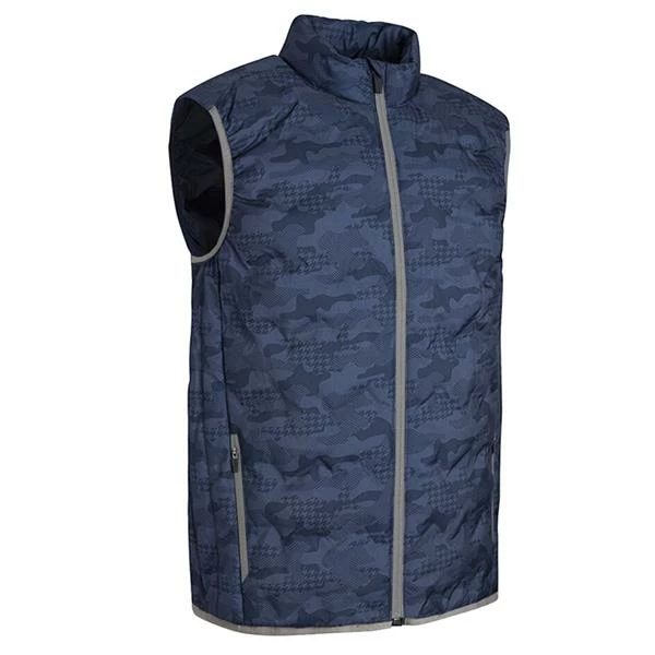 Glenmuir Gents Bute Zip Front Gilet Navy Camo - Light Grey 3 Glenmuir Gents Bute Zip Front Gilet Navy Camo - Light Grey