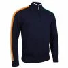 Glenmuir Gents Dublin Zip Neck Irish Flag Stripe Cotton Golf Sweater Navy -Cheap Footwear Store P MKC7548GLENMUIRSWEATERNAVYGENTS L