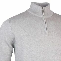 Glenmuir Gents Dalbeattie Zip Neck Touch Of Cashmere Sweater Light Grey Marl -Cheap Footwear Store P MKC7555GLENMUIRSWEATERLIGHTGREYMARLGENTS 1 L