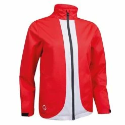 Sunderland Ladies Montana Waterproof Jacket Red - White