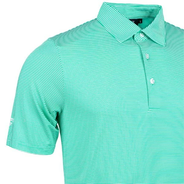 Glenmuir Gents Torrance Micro Stripe Performance Polo Shirt Marine Green - White 4 Glenmuir Gents Torrance Micro Stripe Performance Polo Shirt Marine Green - White - Image 2