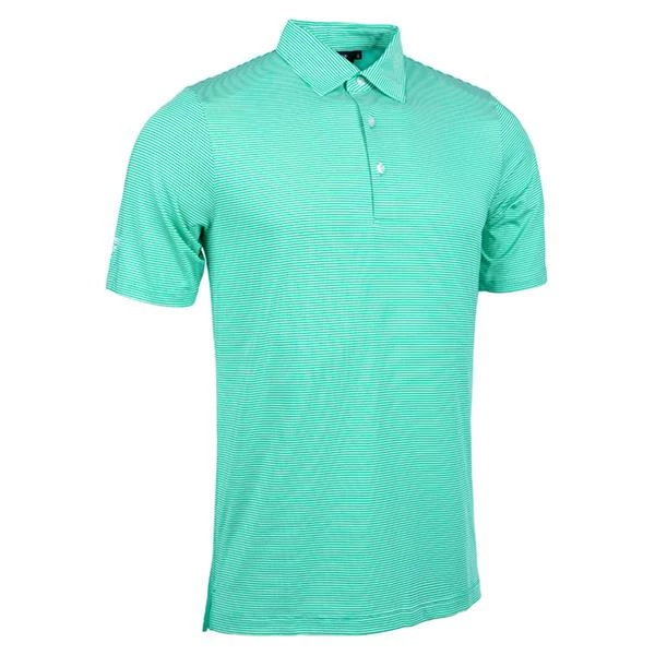 Glenmuir Gents Torrance Micro Stripe Performance Polo Shirt Marine Green - White 3 Glenmuir Gents Torrance Micro Stripe Performance Polo Shirt Marine Green - White
