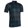 Glenmuir Gents Crawford Printed Polo Shirt Tartan - Navy -Cheap Footwear Store P MSP7578GLENMUIRSHIRTTARTANNAVYGENTS L