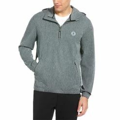 Original Penguin Gents ¼ Zip Fine Line Windshirt Caviar
