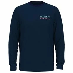 Original Penguin Gents Long Sleeve Performance Trade Black Iris (417)