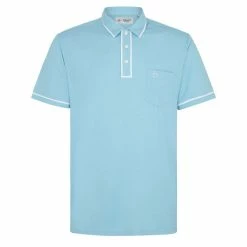 Original Penguin Gents Earl Performance Polo Shirt Aquarius (476)