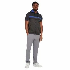Original Penguin Gents Mixed Fleece Hoodie Vest Dark Caviar Heather (011) -Cheap Footwear Store P OGKSD057ORIGINALPENGUINHOODIEVEST011CAVIARGENTS 2 L