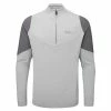 Oscar Jacobson Gents Lodstock Tour Mid Layer Light Grey Marl