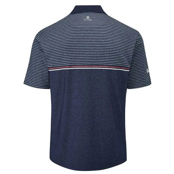 Oscar Jacobson Gents Whitby Tech Polo Shirt Navy Marl 4 Oscar Jacobson Gents Whitby Tech Polo Shirt Navy Marl - Image 2