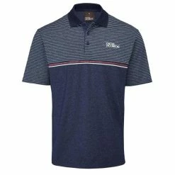 Oscar Jacobson Gents Whitby Tech Polo Shirt Navy Marl