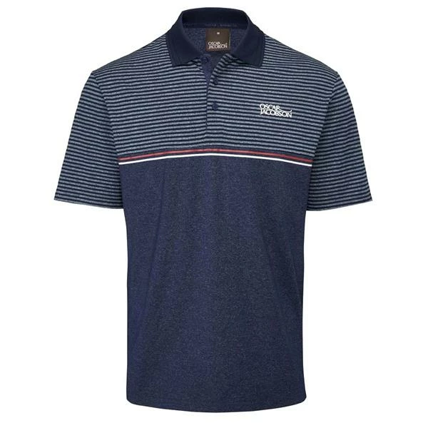 Oscar Jacobson Gents Whitby Tech Polo Shirt Navy Marl 3 Oscar Jacobson Gents Whitby Tech Polo Shirt Navy Marl