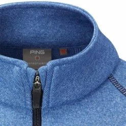 Ping Gents Ramsey ½ Zip Fleece Vest Snorkel Blue Marl -Cheap Footwear Store P P03357PINGVESTSNORKELBLUEMARLSM45GENTS 1 L