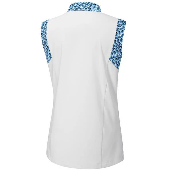 Ping Ladies Evie Sleeveless Polo Shirt White Horizon Multi 4 Ping Ladies Evie Sleeveless Polo Shirt White Horizon Multi - Image 2