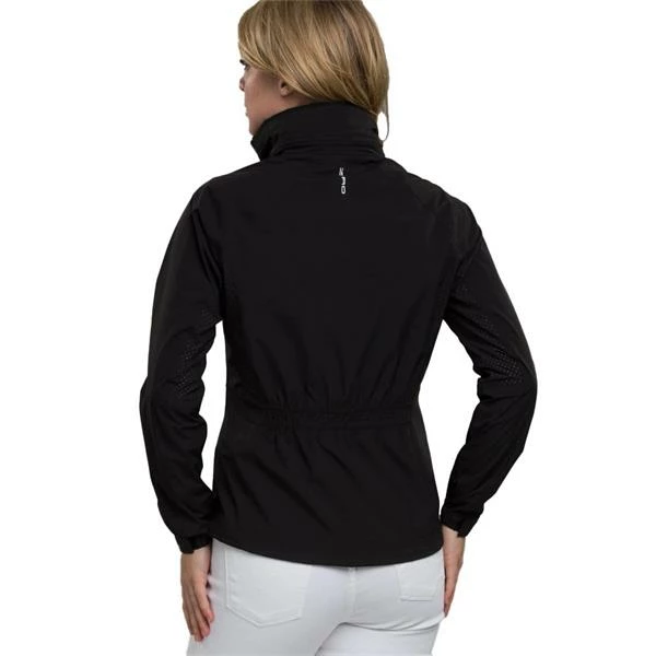 Zero Restriction Ladies Olivia Hooded Waterproof Jacket Black - Metallic Silver 4 Zero Restriction Ladies Olivia Hooded Waterproof Jacket Black - Metallic Silver - Image 2