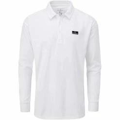 Stuburt Gents Active Long Sleeve Polo Shirt White