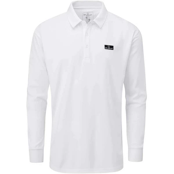 Stuburt Gents Active Long Sleeve Polo Shirt White 3 Stuburt Gents Active Long Sleeve Polo Shirt White