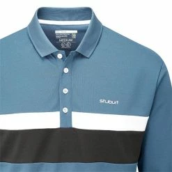Stuburt Gents Motion Long Sleeve Polo Shirt Peacock -Cheap Footwear Store P SBTS1201STUBURTSHIRTPEACOCKGENTS 2 L