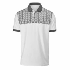 Stuburt Gents Monarch Polo Shirt White - Slate Grey