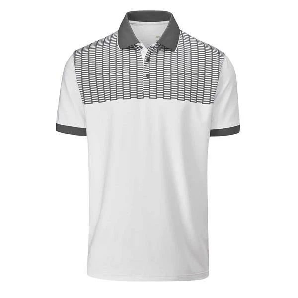 Stuburt Gents Monarch Polo Shirt White - Slate Grey 3 Stuburt Gents Monarch Polo Shirt White - Slate Grey