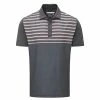 Stuburt Gents Princeville Polo Shirt Slate Grey - Coral -Cheap Footwear Store P SBTS1237STUBURTSHIRTSLATEGREYCORALGENTS L