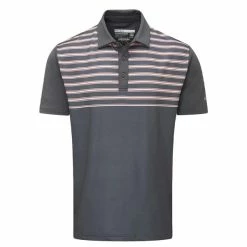 Stuburt Gents Princeville Polo Shirt Slate Grey - Coral