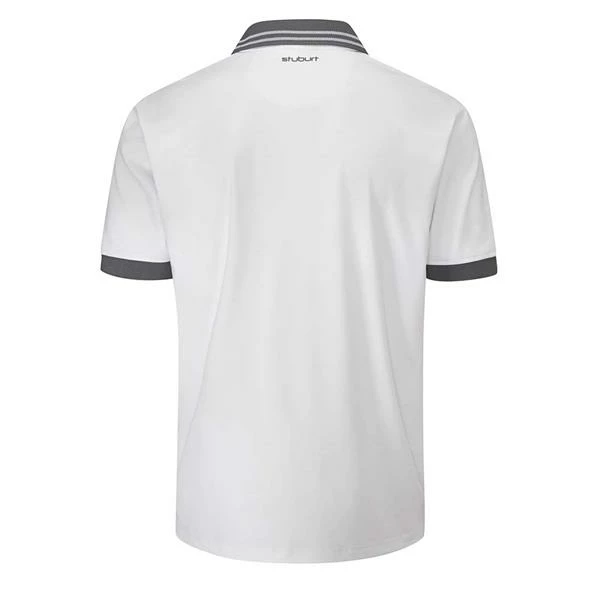 Stuburt Gents Cypress Polo Shirt White - Slate Grey 4 Stuburt Gents Cypress Polo Shirt White - Slate Grey - Image 2