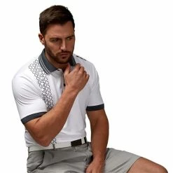 Stuburt Gents Cypress Polo Shirt White - Slate Grey 7 Stuburt Gents Cypress Polo Shirt White - Slate Grey -Cheap Footwear Store P SBTS1243STUBURTSHIRTWHITESLATEGREYGENTS 2 L