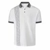 Stuburt Gents Cypress Polo Shirt White - Slate Grey