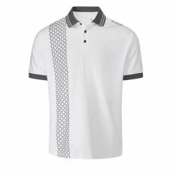 Stuburt Gents Cypress Polo Shirt White - Slate Grey