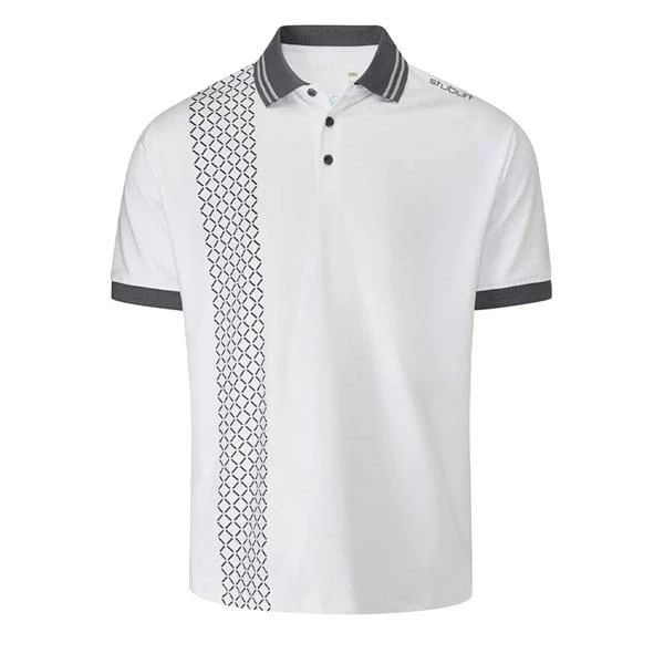 Stuburt Gents Cypress Polo Shirt White - Slate Grey 3 Stuburt Gents Cypress Polo Shirt White - Slate Grey