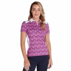 Green Lamb Ladies Ember Printed Panels Polo Shirt Petal 13 Green Lamb Ladies Ember Printed Panels Polo Shirt Petal -Cheap Footwear Store P SG21863GREENLAMBSHIRTPETALLADIES L