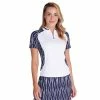 Green Lamb Emily Raglan Sleeve Print Polo Shirt White - Mono
