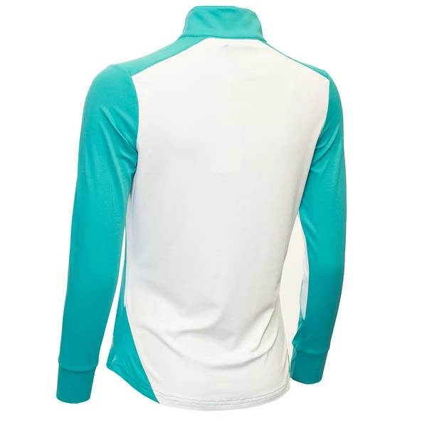 Green Lamb Ladies Eva Long Sleeve ½ Zip Top Peacock 4 Green Lamb Ladies Eva Long Sleeve ½ Zip Top Peacock - Image 2