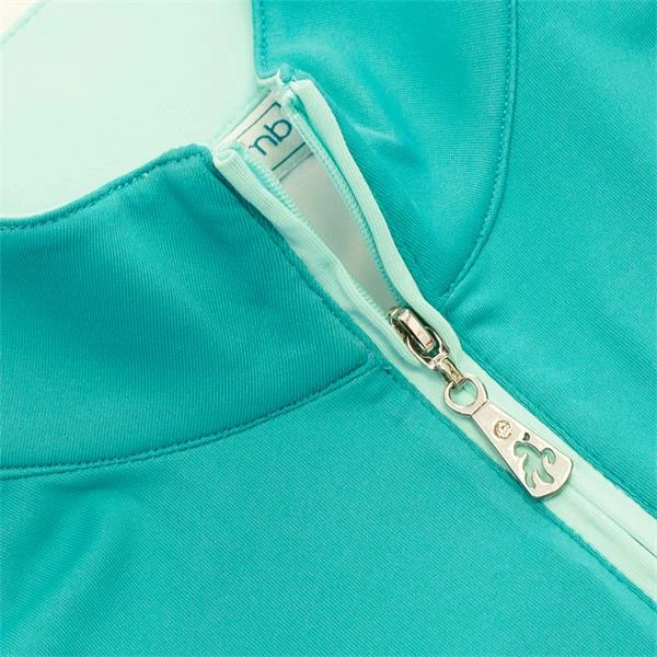 Green Lamb Ladies Eva Long Sleeve ½ Zip Top Peacock 5 Green Lamb Ladies Eva Long Sleeve ½ Zip Top Peacock - Image 3