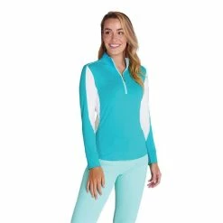 Green Lamb Ladies Eva Long Sleeve ½ Zip Top Peacock 13 Green Lamb Ladies Eva Long Sleeve ½ Zip Top Peacock -Cheap Footwear Store P SG21870GREENLAMBTOPPEACOCKLADIES 5 L