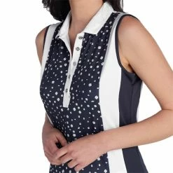 Green Lamb Ladies Kay Sleeveless Printed Panel Polo Shirt Nightsky 11 Green Lamb Ladies Kay Sleeveless Printed Panel Polo Shirt Nightsky -Cheap Footwear Store P SG22922GREENLAMBSHIRTNIGHTSKYLADIES 3 L