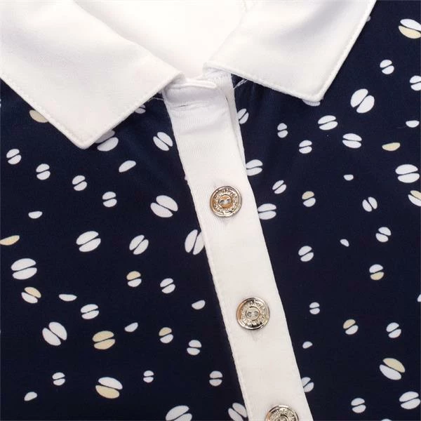 Green Lamb Ladies Kay Sleeveless Printed Panel Polo Shirt Nightsky 7 Green Lamb Ladies Kay Sleeveless Printed Panel Polo Shirt Nightsky - Image 5