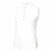 Green Lamb Ladies Kaydee Sleeveless Ripple Polo Shirt White -Cheap Footwear Store P SG22925GREENLAMBSHIRTWHITELADIES L