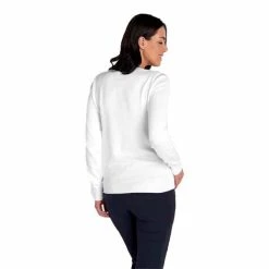 Green Lamb Ladies Kayley Ripple V-Neck Sweater White -Cheap Footwear Store P SG22928GREENLAMBSWEATERWHITELADIES 3 L